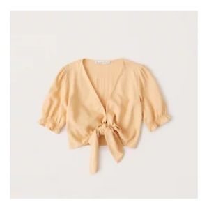 Abercrombie tie front shirt